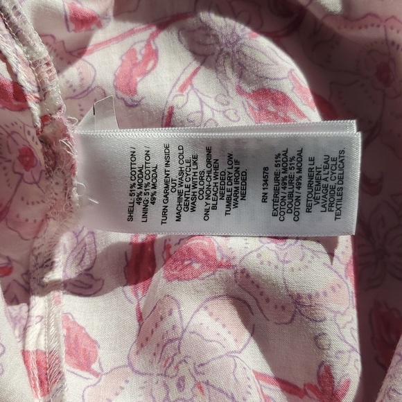 Vineyard Vines Nora Pintuck Dress, Size S, Pink, White & Purple - Picture 11 of 11